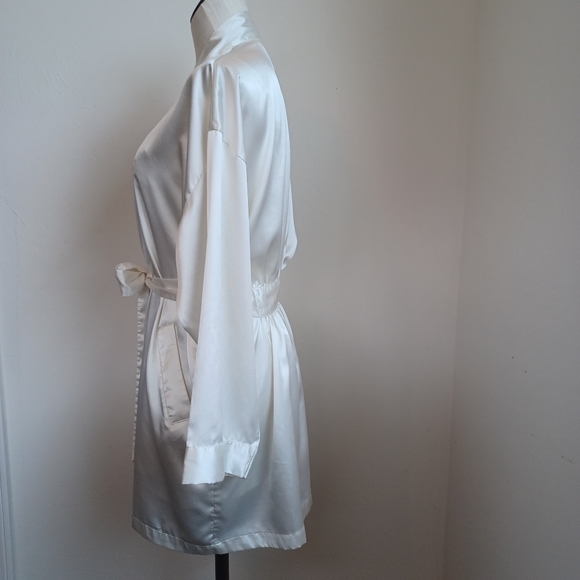 Victorias Secret Peignoir Set Short Gown and Robe Ivory Vintage Womens Small - Picture 6 of 16